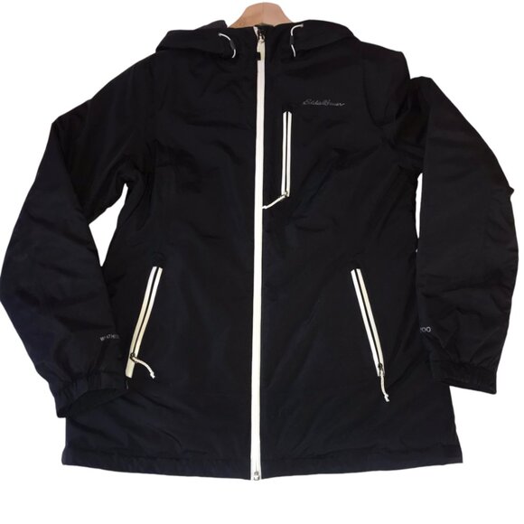 NWOT Columbia Down Puffer Puffy Coat Jacket Black Sz Women's Medium Hooded